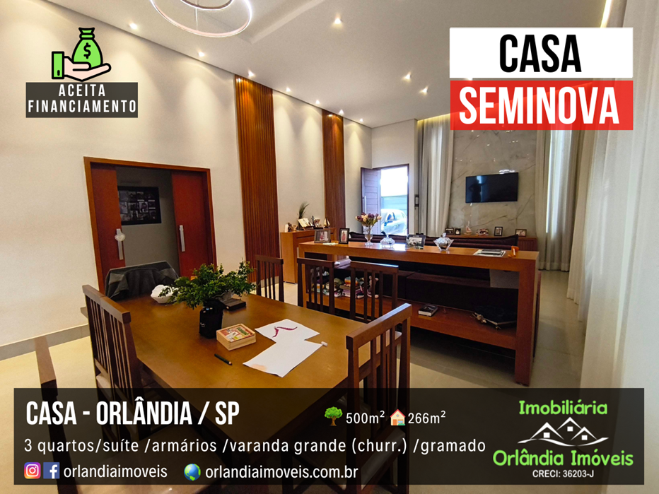 Venda Casa Seminova Em Terreno Grande Orlândia-SP