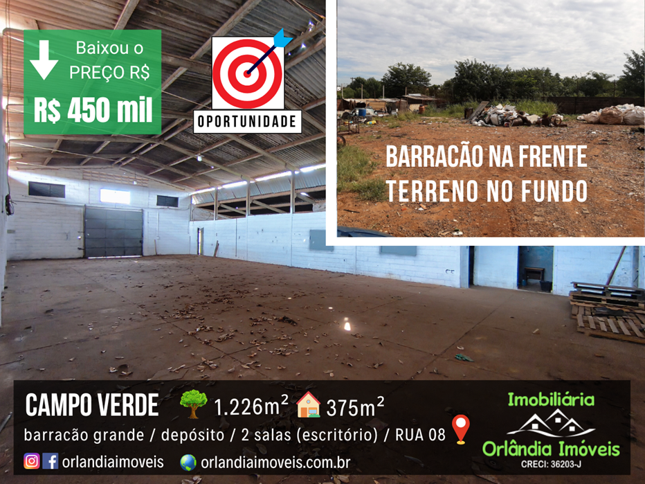 Venda Barracão No Campo Verde Na Rua 08 Orlândia-SP